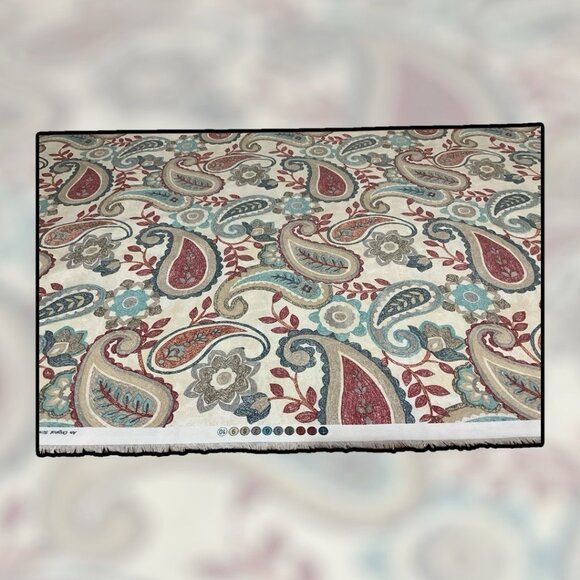 Richloom Solarium Fabric Paisley Floral Screen Print Home Decor Weight 5 Yards - Picture 5 of 16